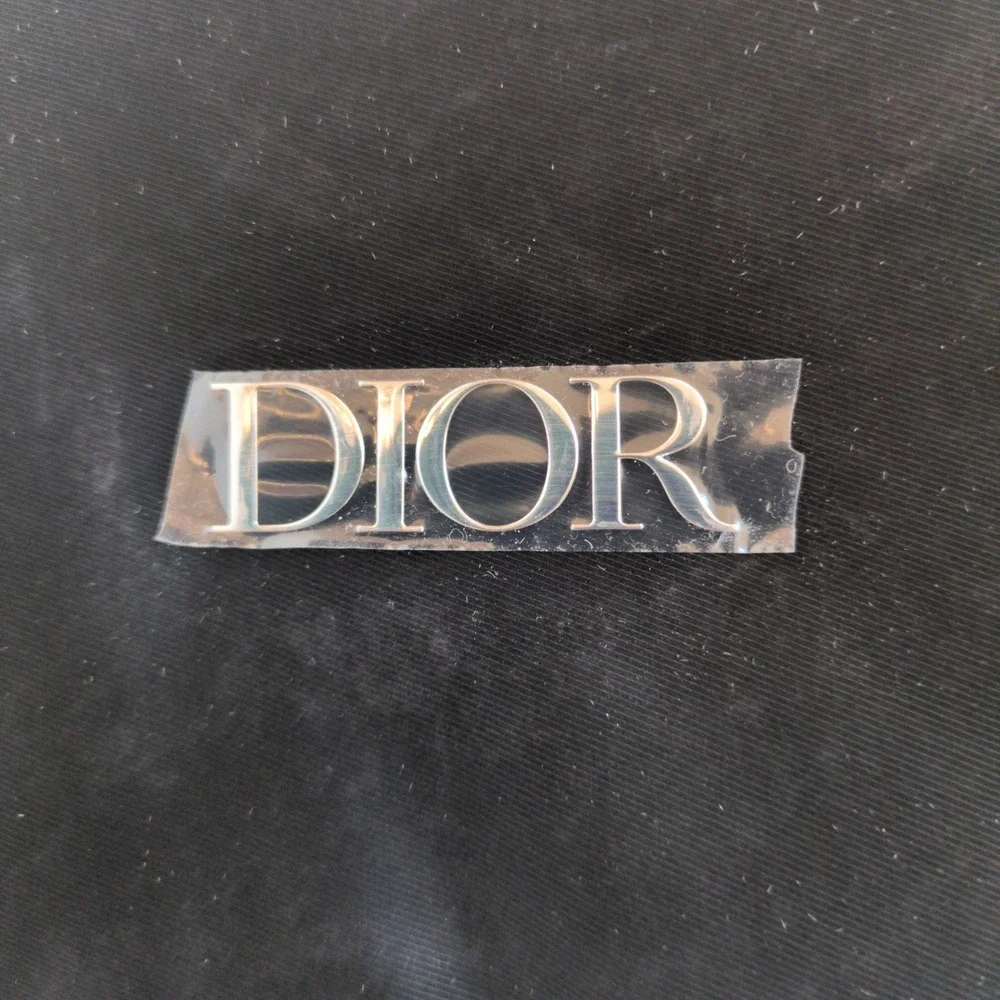Dior Beauty Makeup Pouch Black Silver Logo Zipper Clutch One Size